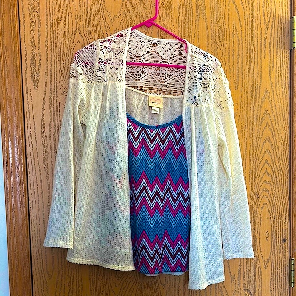 Cardigan and Tank Top Set